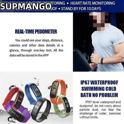 C1 P Smart Watch Men Women Bluetooth Step Counting Sports Br