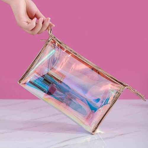 Transparent Pretty Makeup Bags Fashion Laser Travel Cosmetic