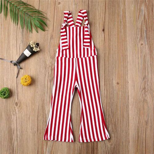 Baby Rompers Toddler Kids Baby Girls Striped Sleeveless Back