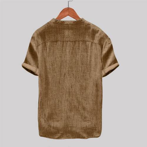 Vintage Cotton Linen Shirt Men's Summer Shirt Pure Hemp