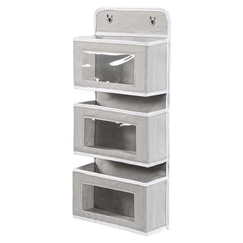 5-Shelf Hanging Storage Organizer - Behind Door, Anti-Tilt,