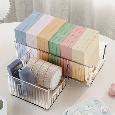Durable S/M/L Desktop Storage Box Drawer Transparent