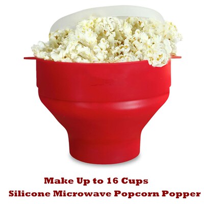 Microwave Popcorn Popper Silicone Maker Microwavable Bowl