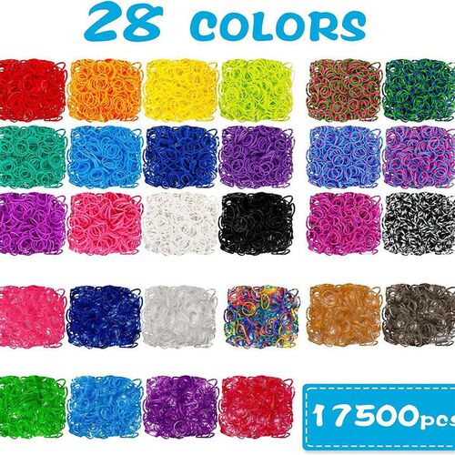 Colorful Craft Rainbow Rubber Bands Set Classic Woven Br