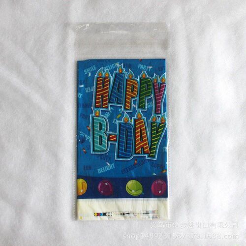 Happy Birthday PE Plastic Tablecloth for PartyBirthday Party