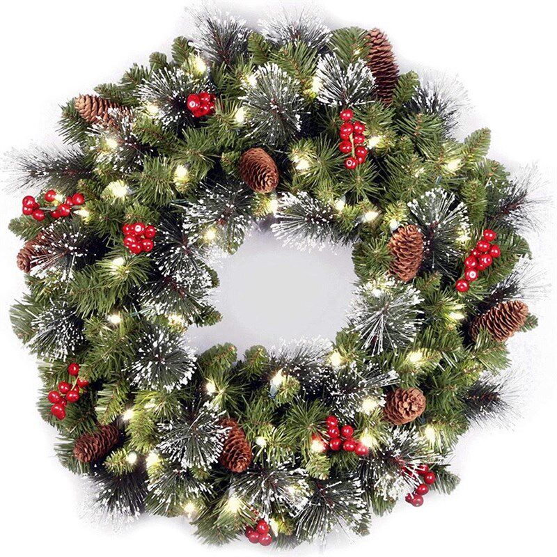 Christmas decoration wreath, berry red fruit wreath圣诞花环 - 实物图