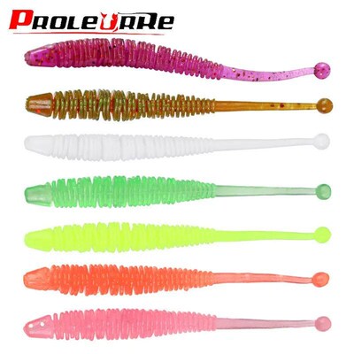 10pcs Worm Soft Lures shrimp odor Additive Fishing Wobbler 6