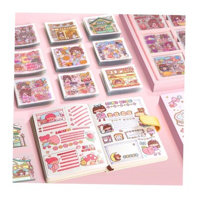 200cute sticker pet scrapbook journal stickers girls贴纸 1