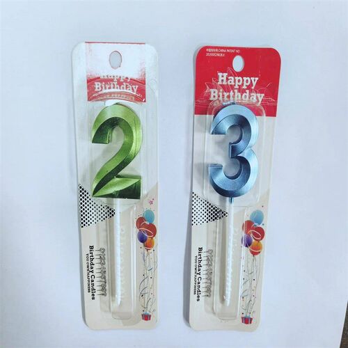 Number Candles Cake Decorations Green Blue Years Birthday Ho