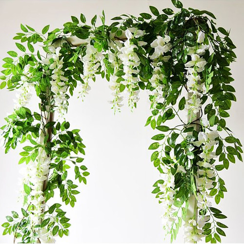 2m Artificial Flowers Rose Ivy Vine Wedding Decoration Real