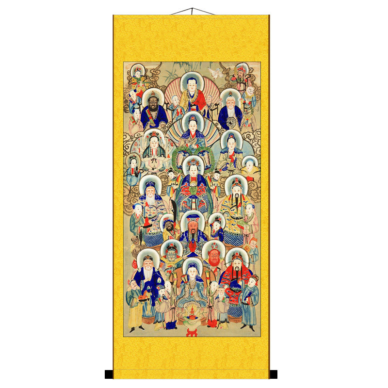 佛道神仙画全坛神像供奉中堂挂画 佛堂道场装饰 丝绸卷轴画已装裱,家居饰品,国画,淘宝优惠券,粉丝福利购,淘宝优惠卷