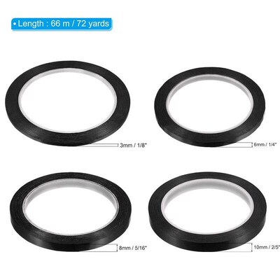 3pcs 3/6/8/10mm Graphic Chart Tape Art Whiteboard Tape Marki