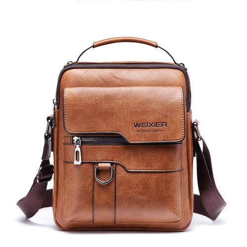 New Arrival Fashion Vintage Business PU Leather Men Messeng