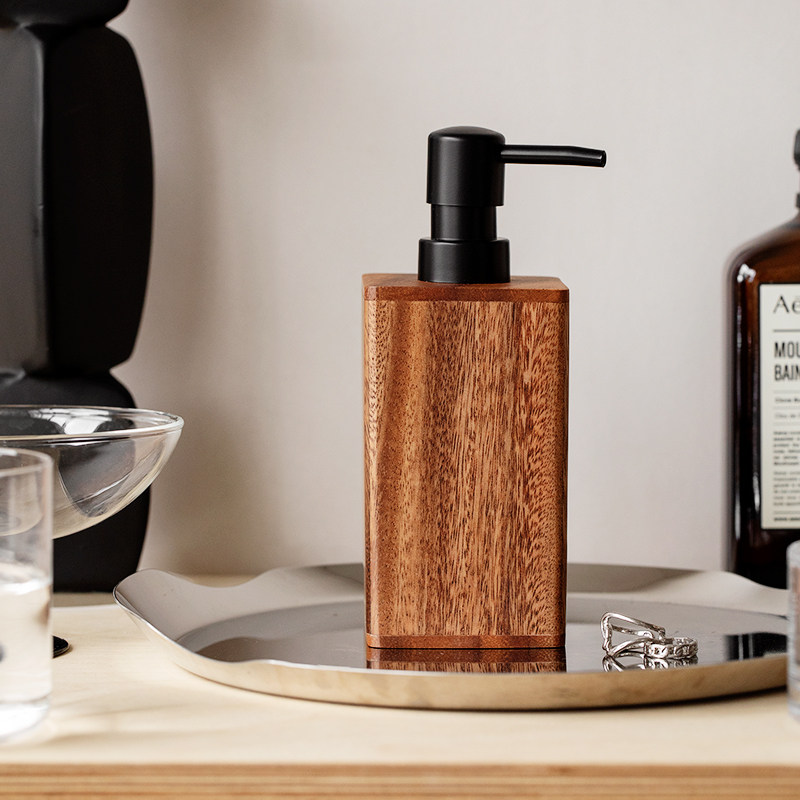 复古实木按压瓶南美胡桃木洗手液瓶洗发水沐浴露分装空瓶子,家庭/个人清洁工具,乳液器,淘宝优惠券,粉丝福利购,淘宝优惠卷