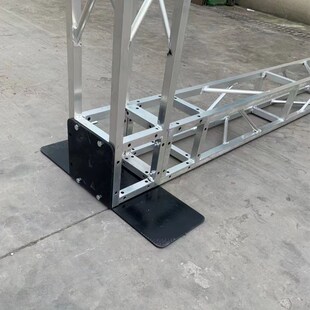 桁架底座室内背景支撑配重固定件广告墙镀锌钢板底座支撑脚板