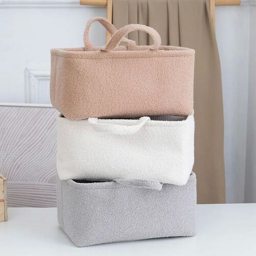 PANGDUBE Plush Diaper Bag for Baby Items Storager Things for