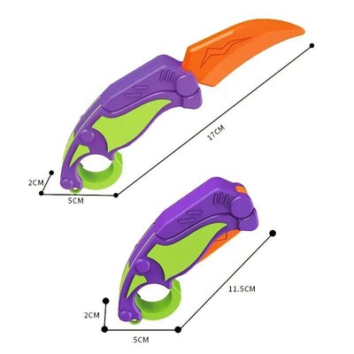 3D Printed Gravity Claw Knife Toy Stress Relief Butterfly Fi