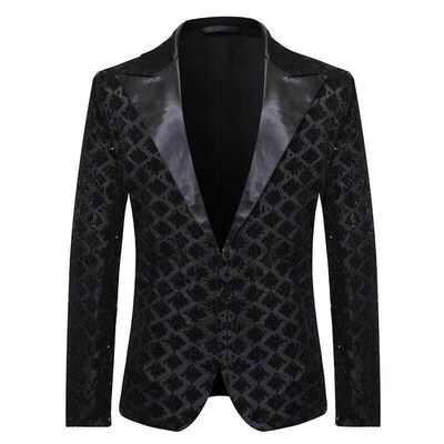 Mens shoulder collar suit, stage banquet host, party
