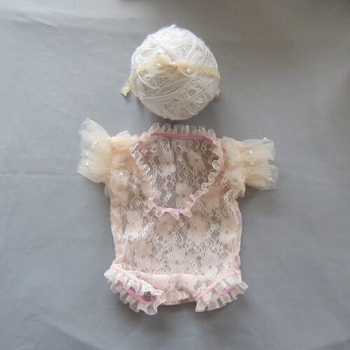 Baby Photo Lace Hone Baby Photography White Pearl Skirt Suit