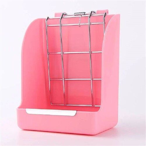Fixed Food Container Bowl Rabbit Grass Feeder Spring Straw