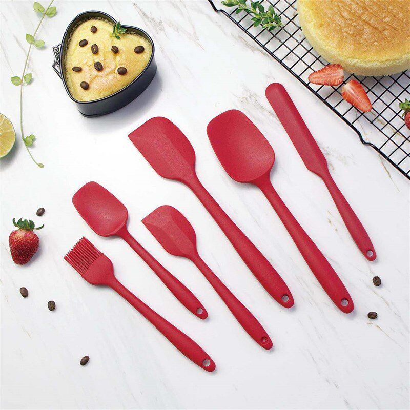 Spatula Silicone Scrapers Spoon Cake Cooking Baking Tool Set