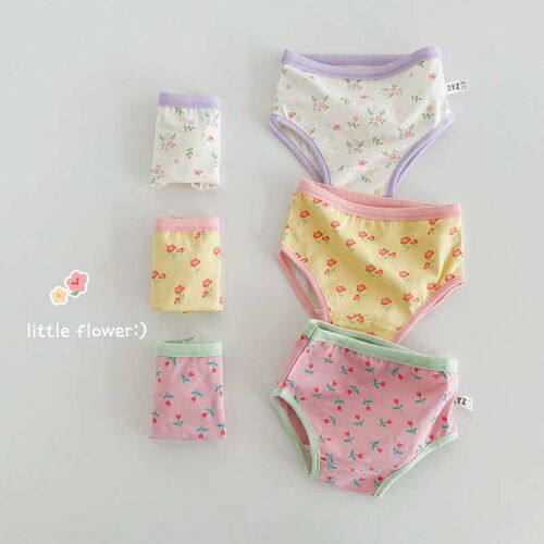 N100 childrens underwear spring and summer cartoon solid co