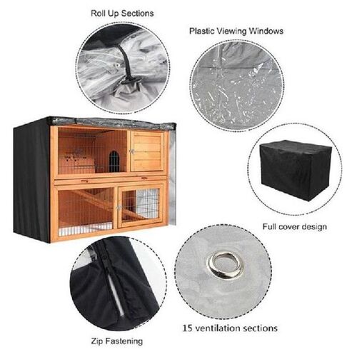 New Oxford Cloth Hutch Covers 4FT Double Lyer Rbbit Cge