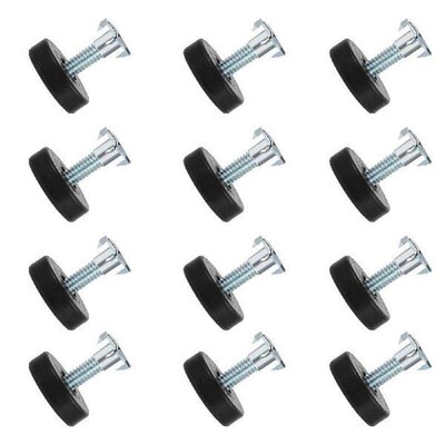 12 Pcs Clear Furniture Mat Shims Leveling Screws Feet