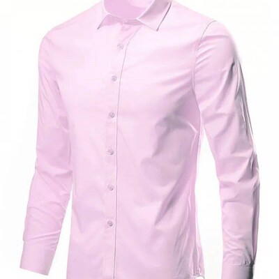 All Season Iron-Free Slim Fit Men Korean Business Casual Lon