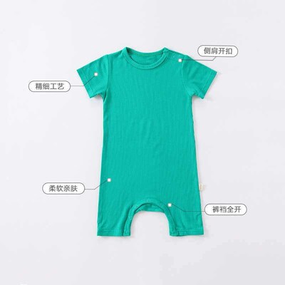 Baby jumpsuit summer thin newborn short-sleeved climbing sui