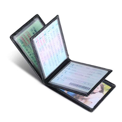 High-grade upgraded drivers license leather cover double lo