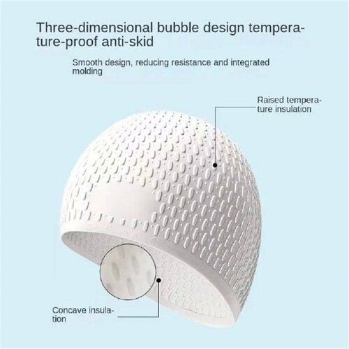 Quality Fashion Non-Slip Particle Bubble Swim Cap Water