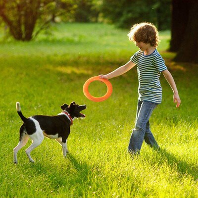 1827CM Dog Toys for Large Dogs EVA Interactive Training Rin