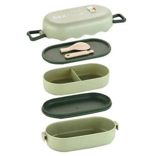 850ML Portable Double-layer Lunch Box Microwavable Bento Box