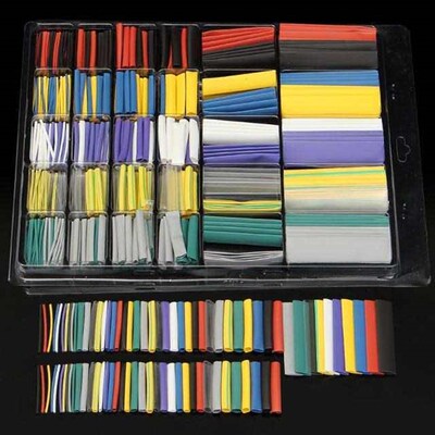 500/700Pcs Heat Shrink Tube Kit Shrinking Assorted Polyolefi