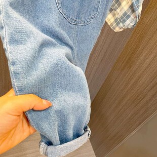 style versatile childrens Soft new foreign spring deni cute