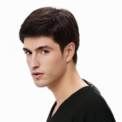 Tiktok E-commerce Wig Mens Oblique Bangs Handsome Short Str