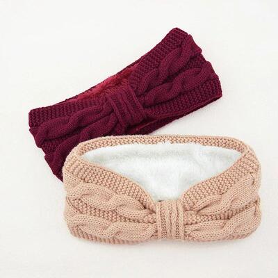 Autumn Winter Thicken Knitting Woolen Wide Headband For Wome