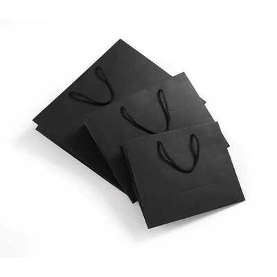 1pc Senior Black Kraft Paper Bag Wedding Christmas Party Can