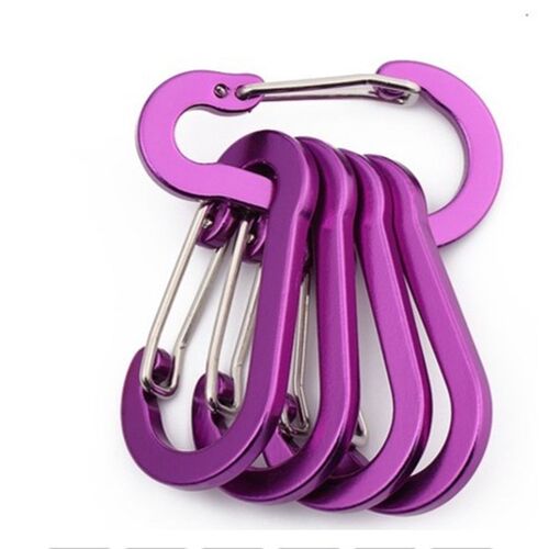 Multicolor Aluminum Wire 5 Outdoor Hiking Hook with Spring B