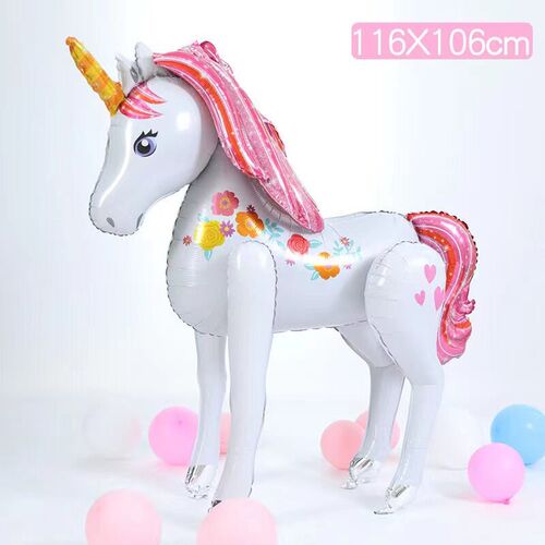 3D Horse Balloon Birthday Gift Decoration Assemble Large Thr