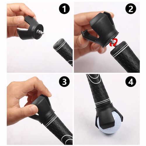 Golf Balls Picker Ball Pick up Clamp Rubber Zinc Alloy Golf