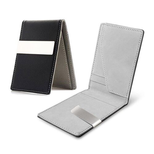 New Fashion Mens Leather Money Clips Wallet Multifunctional