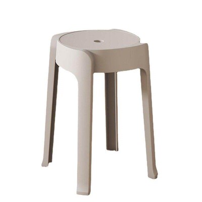 Nordic round stool plastic adult stackable high table chair1