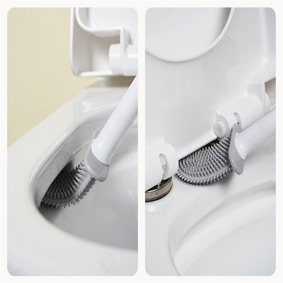 New Breathable Silicone Toilet Brush Bathroom No Dead Corner