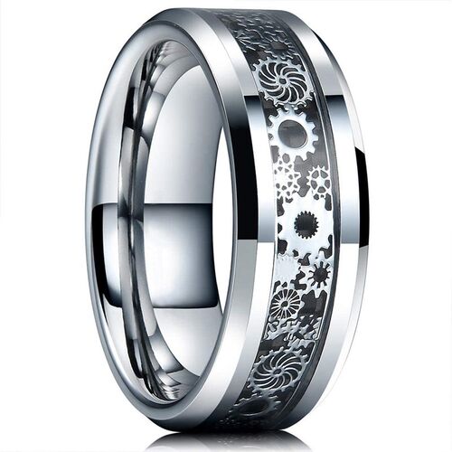 Steampunk Vintage Silver Color Gear Wheel Stainless Steel Me