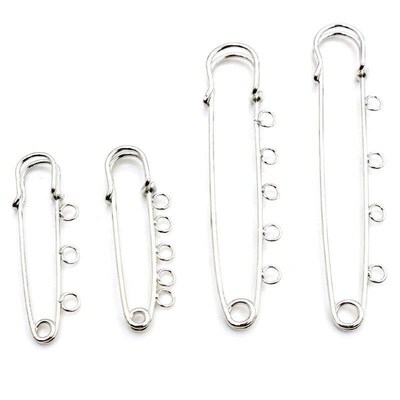 5pcs/lot Safety Pins Brooch Blank Base Brooch Pins 50/80/90m