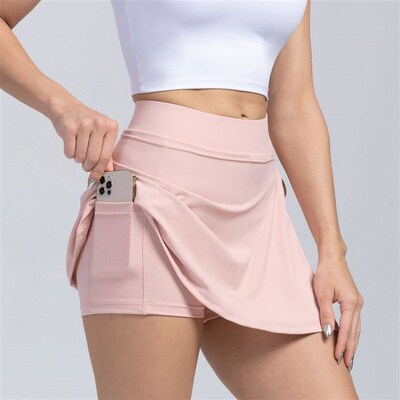 Summer Side Bandage Tennis Skirts Women Workout Golf