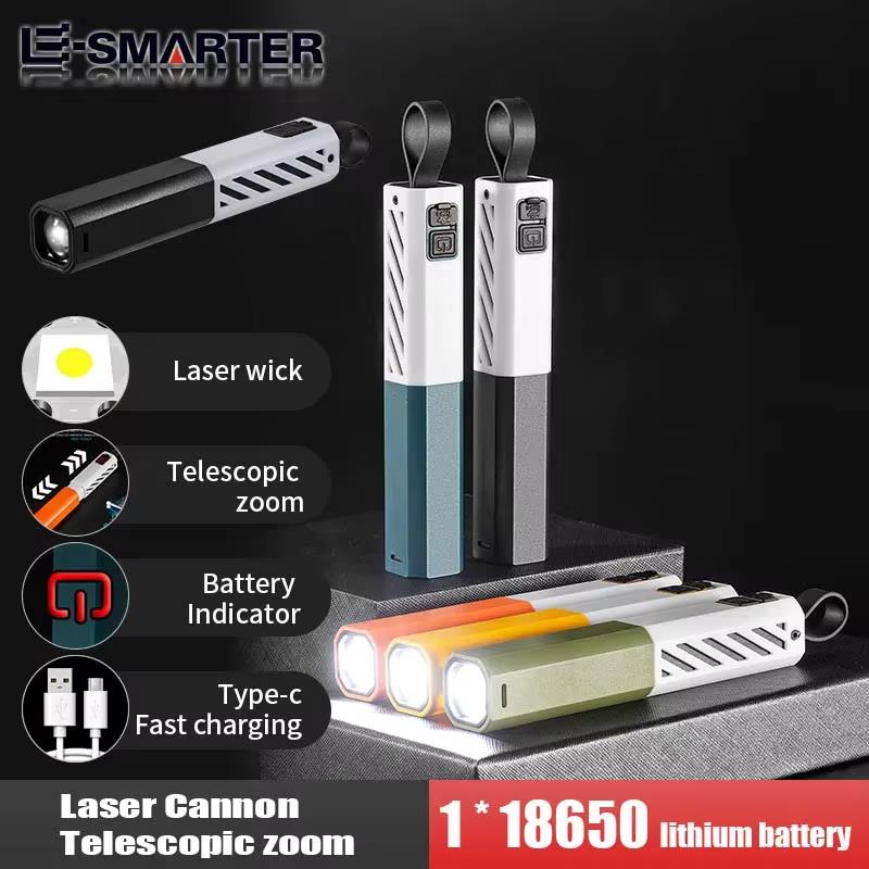 Power Zoom Led Flashlights变焦迷你强光手电筒Camping Lantern图片