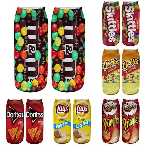 24 Styles Funny Unisex Men Art Socks Women 3D Printing Potat